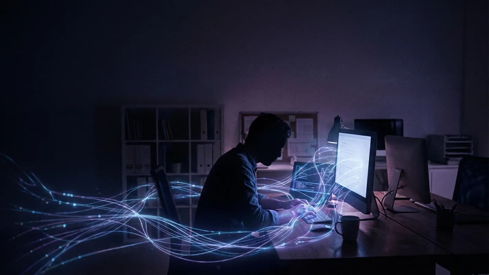 Conceito visual da evolução do Google Gemini AI, com elementos de dados e tecnologia em um fundo futurista e interconectado.